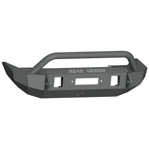 Road Armor Stealth Front Winch Bumper With Pre-Runner Guard With Out Sensor Cutouts For Jeep Gladiator And Wrangler