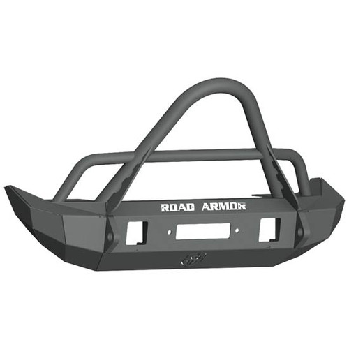 Road Armor Stealth Front Winch Bumper With Stinger Guard With Out Sensor Cutouts For Jeep Gladiator And Wrangler