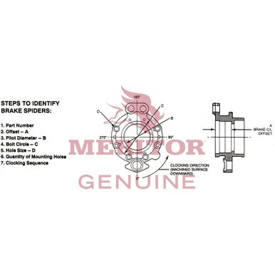 A3211L1416 Meritor Brake Spider