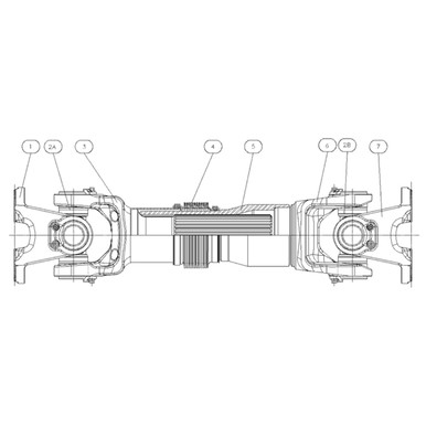 170SC55002C Dana Spicer SPL170 Short-Couple Driveshaft