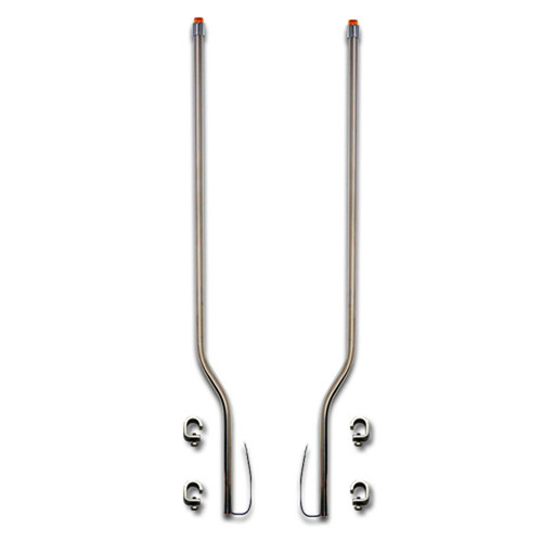 51 Inch Bores 304 SS Led Bumper Guides - With 2.5 Inch Offset For International, Kenworth, Mack And Western Star