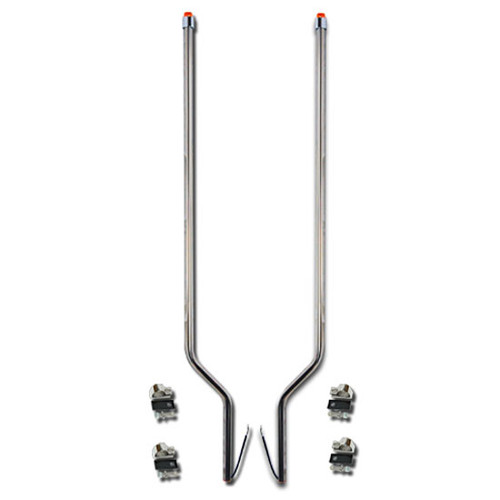 51 Inch Bores SS Led Bumper Guides - With 4 Inch Offset For Freightliner, International, Mack, Peterbilt