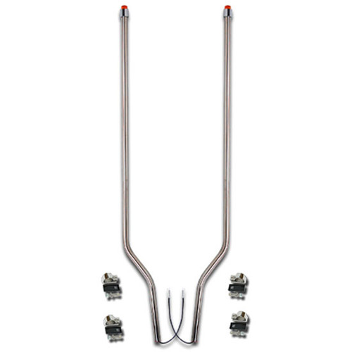 37 Inch Bores SS Led Bumper Guides - With 5 Inch Offset For International