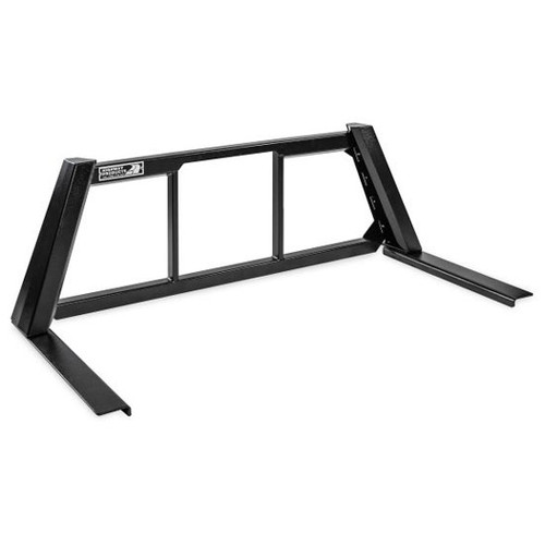 Size 2 Smooth Black Aluminum Open-Post Cab Rack With Window For Ram, Ford, Toyota, Gmc, Nissan