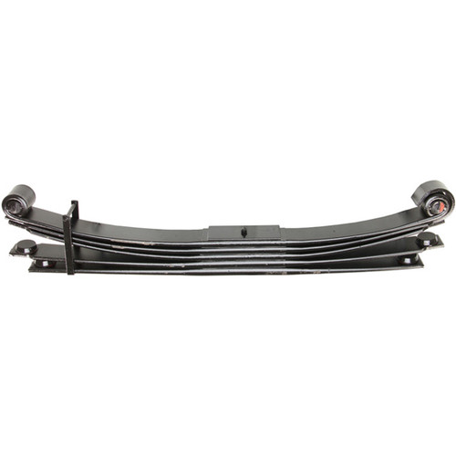Steel Leaf Spring Suspension W/ 5 Leaves & 2 Threaded M32 X 4 Inch Diameter Bushing Pins