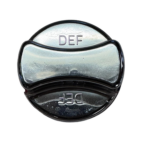 Chrome Diesel Exhaust Fluid Cap Cover Without Tether Cutout For Kenworth And Peterbilt