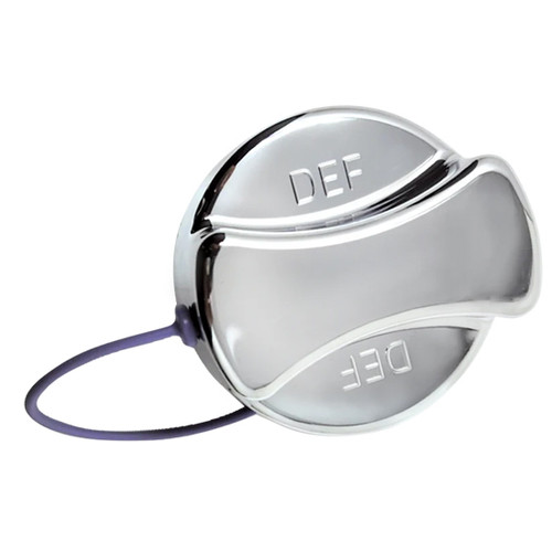 Chrome Plastic Def Cap Cover With Tether Cutout For Kenworth And Peterbilt