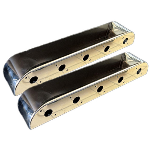 Air Cleaner Light Panel Stainless Steel W/ 5 M3 Light Holes Per Side Fits Kenworth T880, W990 & Peterbilt 579