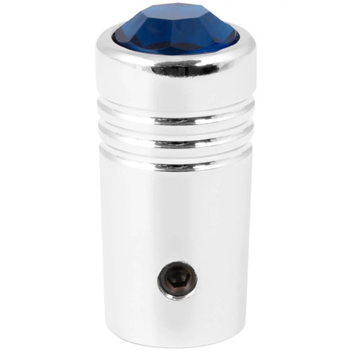 1 Inch Chrome Toggle Switch Extension With Blue Jewel On Top