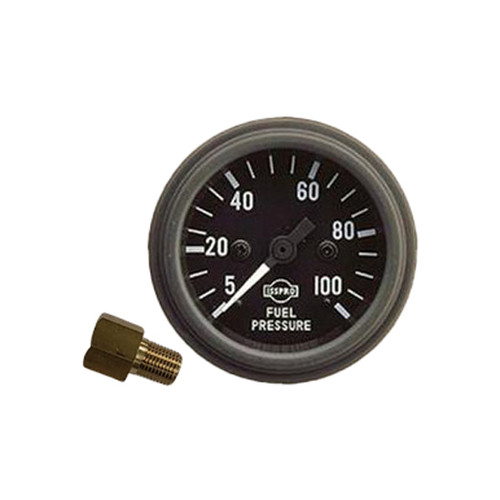 Fuel Pressure Gauge Kit 5-100 PSI, 12V Black Light