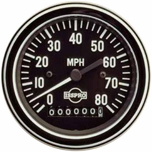 75 Inch Isspro 3.3 Electric Speedometer With Chrome Bezel - 80 Mph