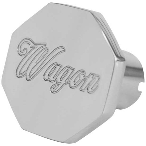 Chrome Octagon Air Brake Knob With Wagon Script Engraving