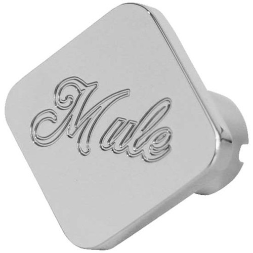 Chrome Square Air Brake Knob With Mule Script Engraving
