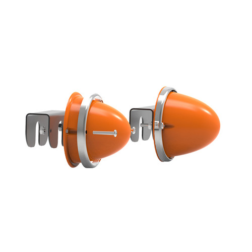 Stainless Steel Ajp Suspension Light Bracket With Amber Watermelon Led/ Clear Lens For Kenworth And Peterbilt