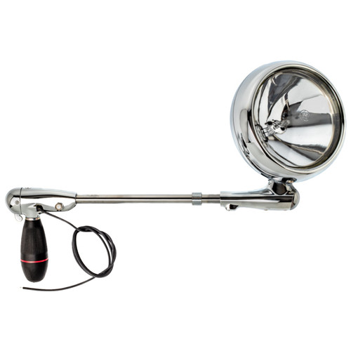 6 Inch Chrome Spot Light With Round Halogen Bulb And 14.5 Inch Shaft