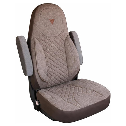 Brown Seat Cover W/ Brown Stitching- Cloth