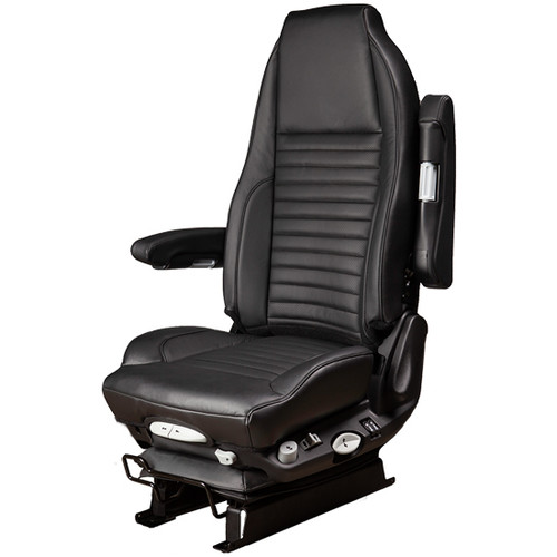 Gramag Steadyride Genuine Black Leather High Back Air Seat With Heat Vent