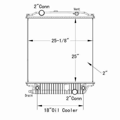 Thermo Solutions Manufacturing Plastic Tank Radiator By BESTfit Replaces 1003754, 559283A, 60348 Fits Blue Bird