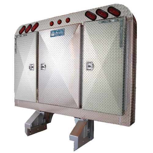 68 X 84 Inch Aluminum 3 Door Lighted Cab Rack By Merritt