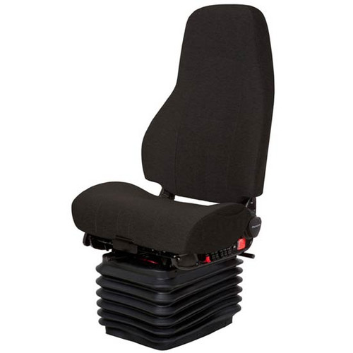National Admiral High Back Air Driver Seat Standard Base With Swivel, Back Cycler, Heat - Black Mordura Cloth