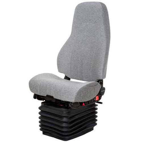 National Admiral High Back Passenger Air Seat Standard Base With Swivel, Back Cycler, Heat - Medium Gray Mordura Cloth