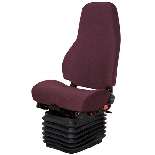 National Admiral High Back Passenger Air Seat Standard Base With Swivel, Back Cycler, Heat - Cajun Red Mordura Cloth