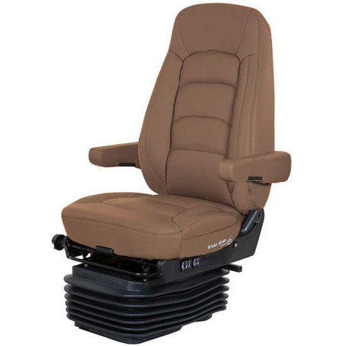 Bostrom Wide Ride +Serta Lopro Suspension Hi Back Seat With Heat And Armrests - Tan Ultra-Leather