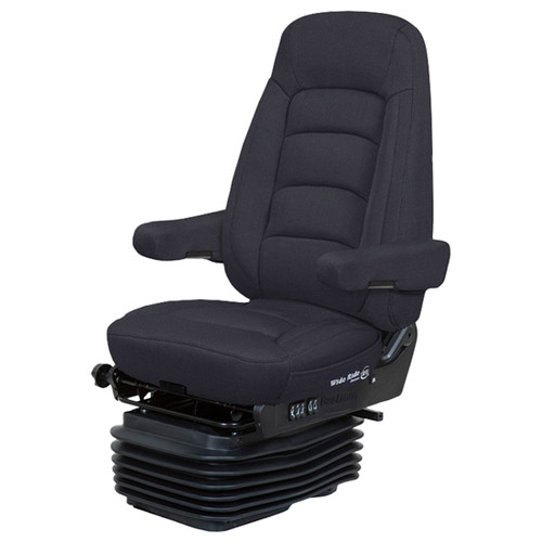 Black Endura Cloth Bostrom Wide Ride Serta Lopro High Back Seat With Heat, Swivel And Low Base