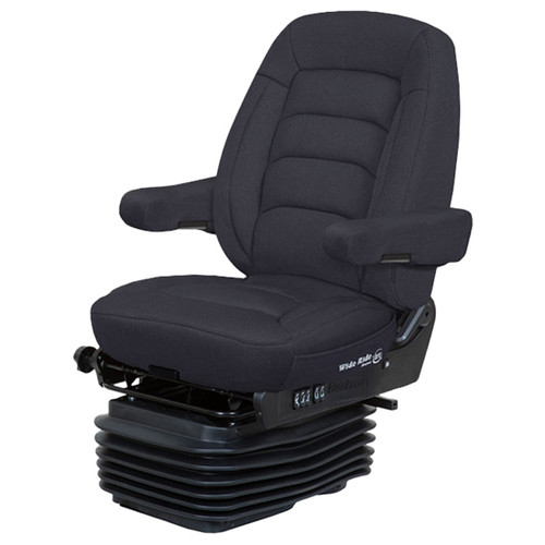 Black Endura Cloth Bostrom Wide Ride Serta Lopro Mid Back Seat With Dual Armrests And Low Base