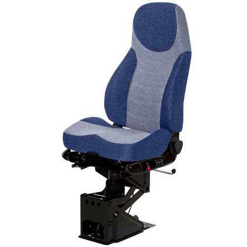 Orient Blue And Waterfall Gray 2 Tone Mordura Cloth Corsair Air High Back Seat Standard Base With Standard Damper, And With O Arm Rests And Back Cycler