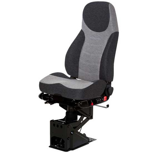 Black And Charcoal Gray 2 Tone Mordura Cloth Corsair Air High Back Seat Standard Base With Backcycler And With O Arm Rests