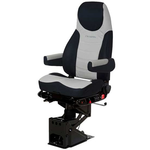 Raven Wing Black And Gray 2 Tone Ultraleather Corsair Air High Back Seat Standard Base With Backcycler, Arm Rests, Heat, Air Lumbar Support