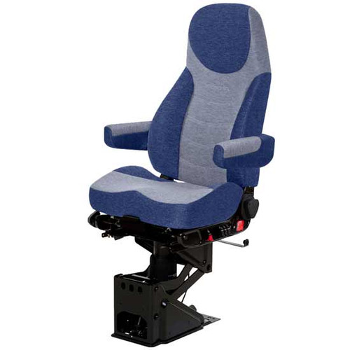 Orient Blue And Waterfall Gray 2 Tone Mordura Cloth Corsair Air High Back Seat Standard Base With Backcycler, Arm Rests, Air Lumbar Support