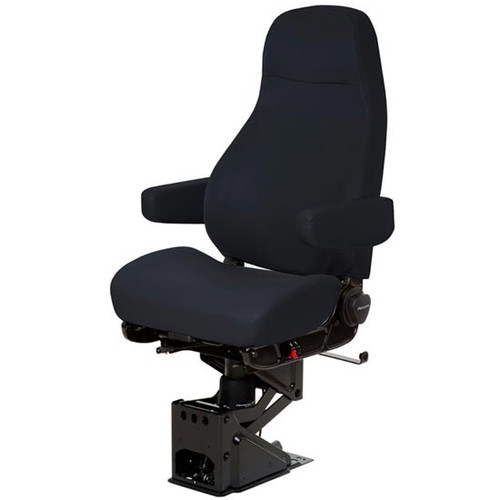 National Ensign High Back Air Seat With Armrests- Rascal Black Vinyl