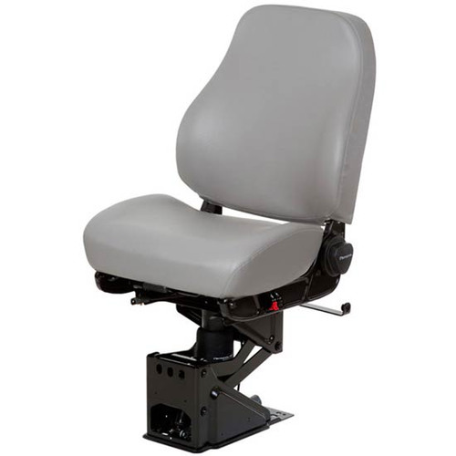 National Ensign Standard Base Mid-Back Air Seat - Opal Gray Vinyl