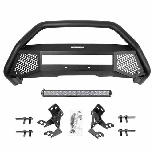 20 Inch Go Rhino Rc4 Lr Bull Bar With Mounting Brackets And Single Row Light Bar For Chevrolet Silverado 1500