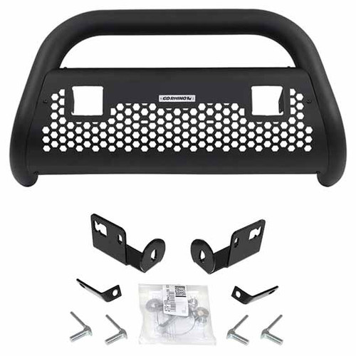 3 Inch Textured Black Steel Universal Rc2 Light Ready Central Mount Bull Bar