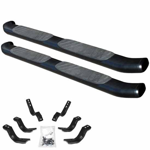 Black Composite Side Step Kit For Ford F150, Raptor Super Crew And F250, F350 Super Duty Crew Cab