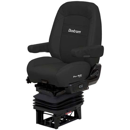 Bostrom Black Ultra-Leather Proride Standard Base Mid Back Seat With Dual Armrests