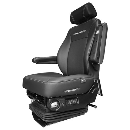 Knoedler Low Rider Air Chief Wide Seat With Fas Lumbar, Arms- Black Synthetic Leather