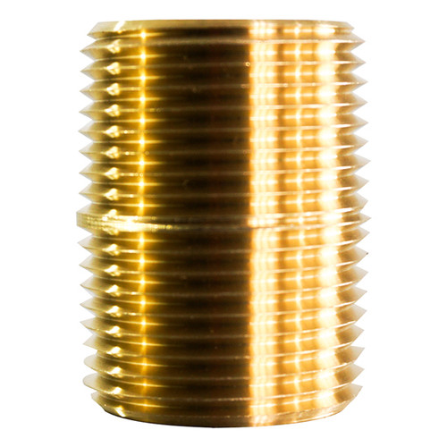 4 Inch Brass Fitting Close Nipple- 3/