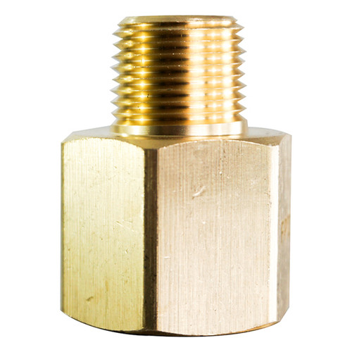 8 Inch Brass Hose Fpt To Mpt Adapter- 1/2 X 3/