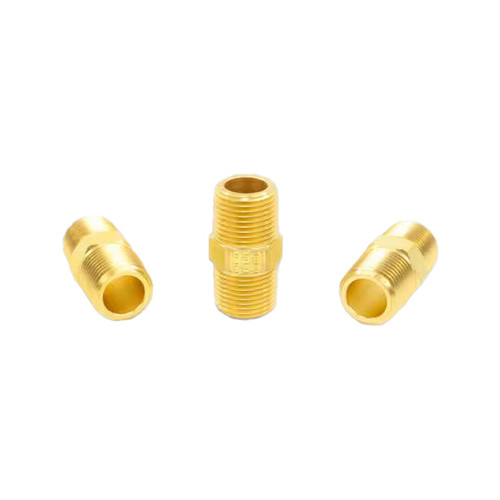 8 Inch Brass Hex Nipple- 3/