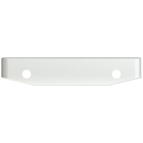 16 Inch Bumper W/ Taper Rolled Ends, 2 Round Fog Light Holes By Valley Chrome Fits International DuraStar 4200 & 4300