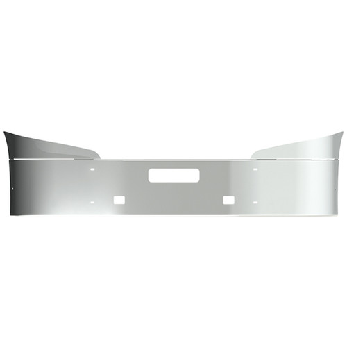 18 Inch Chrome Steel Set Back Bumper 10 Gauge With Tow And Vent Holes For International Prostar
