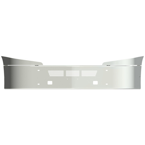 16 Inch Set Back Axle Wrap Around Bumper W/ Tow & Slotted Vent Holes By Valley Chrome Fits International LT