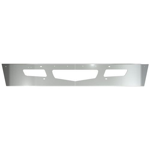 16 Inch Set Back Axle Wrap Around Bumper W/ OEM Fog Light, Tow & Vent Holes By Valley Chrome Fits International MV607