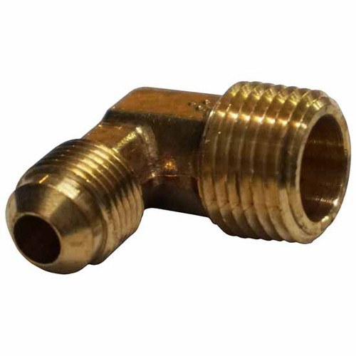 8 Inch 3/ Brass Flare X 1/2 Npt 90 Degree Male