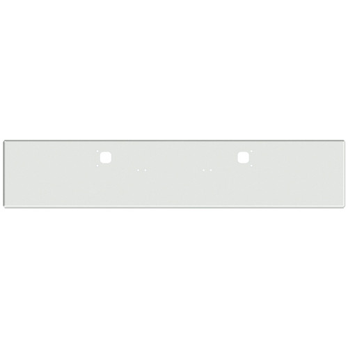 Valley Chrome 22 Inch Texas Boxed End Bumper W/ Tow & 2 Round 2 Inch Light Holes Each Side Fits Kenworth W900A