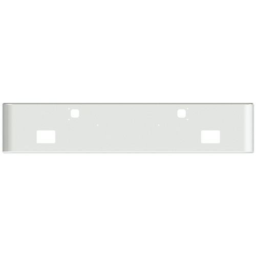 Valley Chrome 18 Inch Economy Texas Rolled End Bumper W/ Square Fog Light & Tow Holes Fits Kenworth W900B/L
